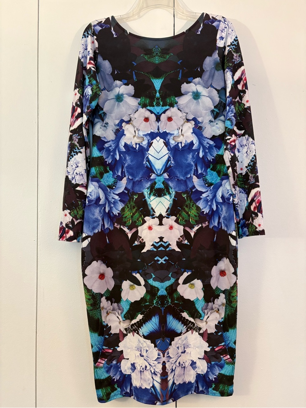 Kardashian Kollection for Lipsy floral midi dress with low back
